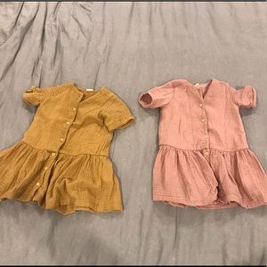 H&M double gauze cotton dress set